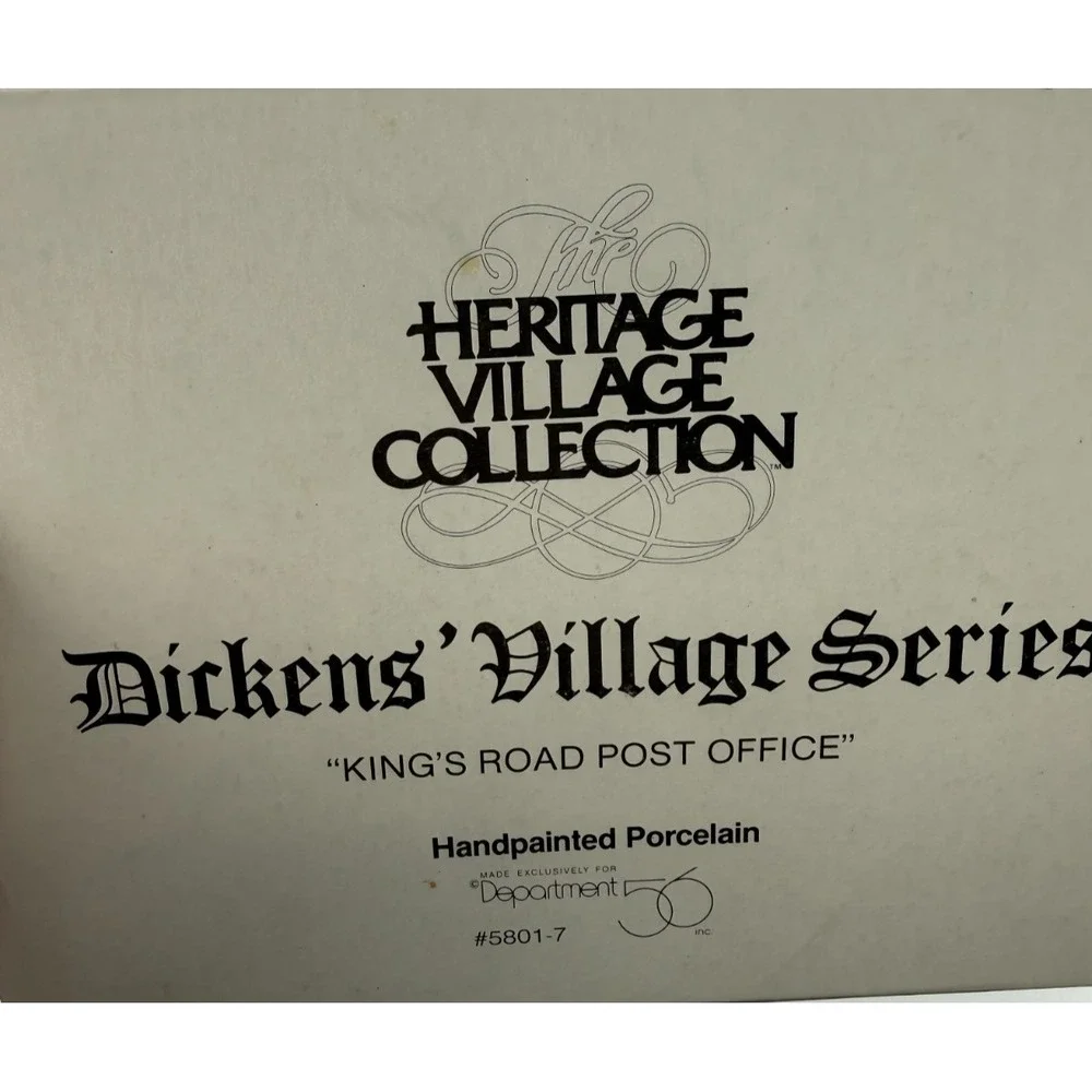 Department‎ 56 Dickens Village King's Road Post Office Porcelain Building 5801-7